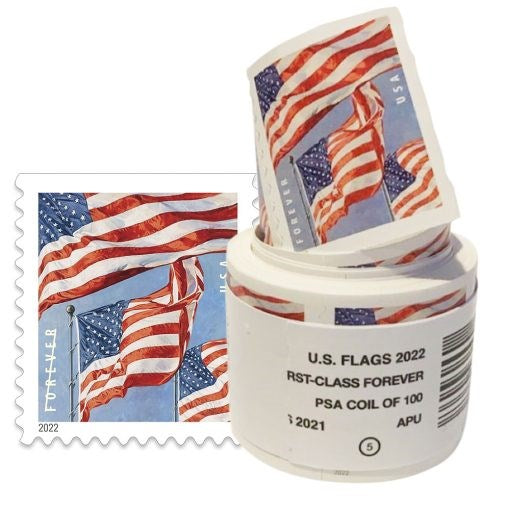 2022 U.S Flag Forever Stamps Roll 3000pcs